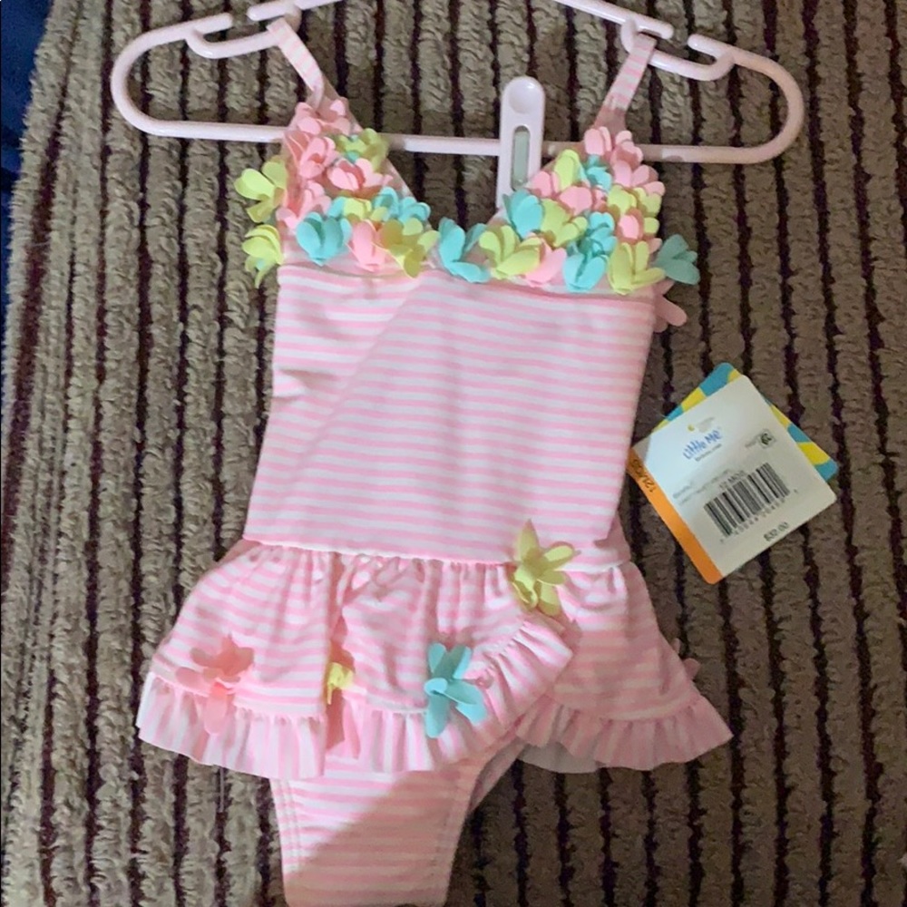 Toddler Little me Swim suit 12 months Brand New